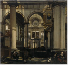 Interior of a Protestant Classical Church by Emanuel de Witte