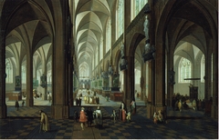 Interior of the Cathedral of Antwerp in daylight by Pieter Neeffs