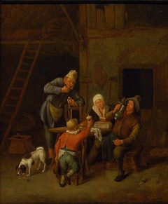 Interior with Peasants Eating and Drinking by Jan Steen