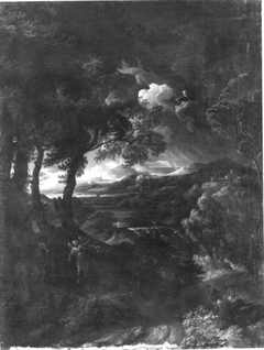 Italienische Landschaft mit Elias und dem Engel (Kopie nach) by Gaspard Dughet