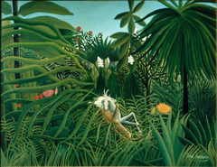 Jaguar Attacking a Horse by Henri Rousseau