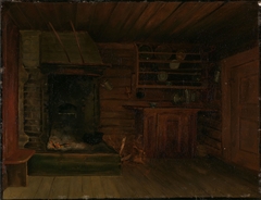 Kitchen with Fireplace by Gustav Wentzel