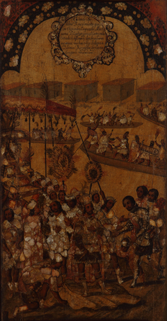 La Conquista de México. Tabla X by Miguel Gonzales