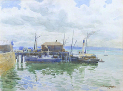 Lady Barkley at the Old Wharf by Francis Edward Nairn