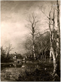 Landscape in spring by Emil Jakob Schindler