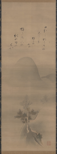 Landscape [right of a triptych of Three Scenes of Autumn Evening] by Gukei