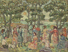 Landscape with Figures by Maurice Prendergast