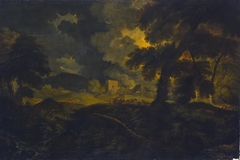 Landscape with Shepherds in a Storm by Pieter Mulier