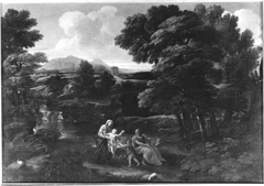 Landscape with the Holy Family and the Infant Saint John the Baptist by Giovanni Francesco Grimaldi