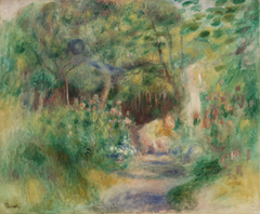 Landscape with Woman Gardening (Paysage et femme jardinant) by Auguste Renoir