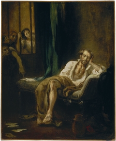 Le Tasse dans la maison des fous by Eugène Delacroix