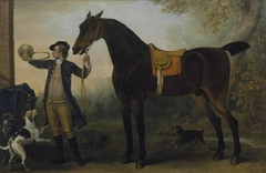 Life-Size Horse with Huntsman Blowing a Horn by John Wootton