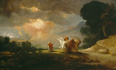 Lot Fleeing from Sodom by Benjamin West