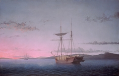 Lumber Schooners at Evening on Penobscot Bay by Fitz Henry Lane