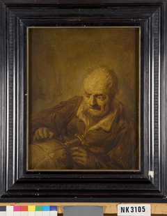 Man met globe (Heraclitus?) by Benjamin Gerritsz Cuyp