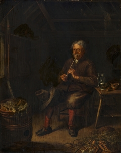 Man smoking a pipe by Matthijs Naiveu