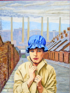 ‘Margaret Clark in Newcastle circa 1961’, (2011). Oil on linen, 90 x 120 cm by john albert walker