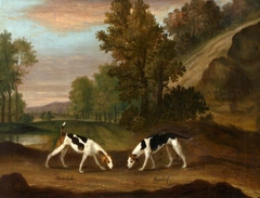 'Mindful' and 'Mischief', a pair of hounds by Francis Sartorius