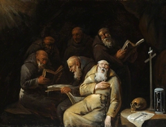 Monks at Devotions by Egbert van Heemskerk