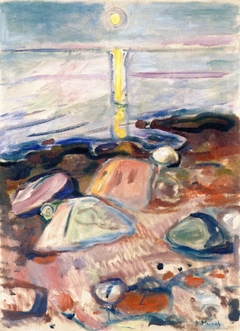 Moonlight on the Beach by Edvard Munch