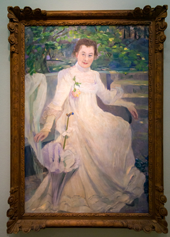 Mrs Emilie Turck in the garden by Ida Gerhardi