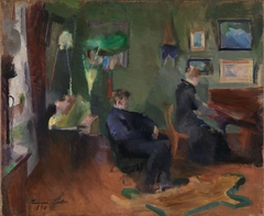 Music, Interior form Kristiania by Harriet Backer