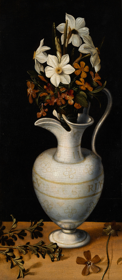 Narcissi, Periwinkle and Violets in a Ewer by Ludger Tom Ring the Younger