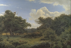 Oak Trees in Nordskoven near Jægerspris, Zealand by P C Skovgaard