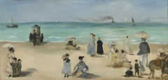 On the Beach, Boulogne-sur-Mer by Edouard Manet