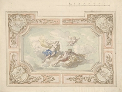 Ontwerp voor een plafondschildering met Diana en Endymion by Elias van Nijmegen