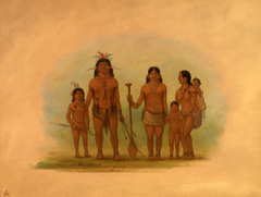 Orejona Chief and Family by George Catlin