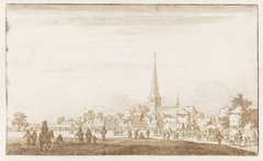 Paardenmarkt te Valkenburg by Jan de Bisschop