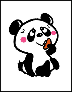 Panda - Kawaii Illustration by Rune Naito