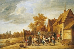 Peasants Dancing Outside an Inn by David Teniers the Younger