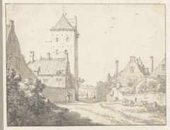 Plompetoren te Utrecht by Herman Saftleven