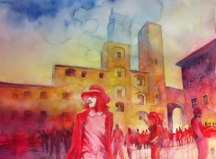 Pomeriggio in piazza / Afternoon in the square by Alessandro Andreuccetti