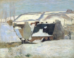 Pont-Aven sous la neige by Paul Gauguin