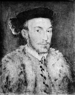 Portrait of a Man in a White Fur Coat by Anonymous