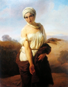 Portrait of a woman as Ruth. by Francesco Hayez