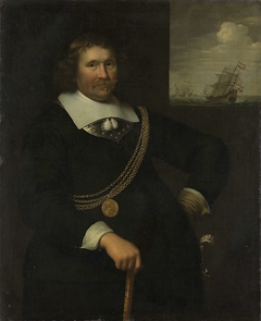 Portrait of Jan Cornelisz Meppel, Lieutenant-Admiral of Holland and West-Friesland by Jan Albertsz Rotius