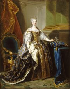 Portrait of Marie Leszczyńka. by Jean-Baptiste van Loo