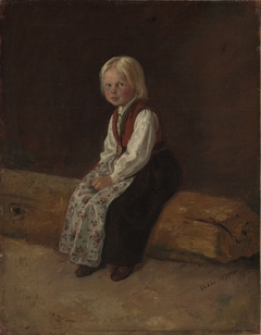 Portrait of Sella Larsdatter Vikør by Adolph Tidemand