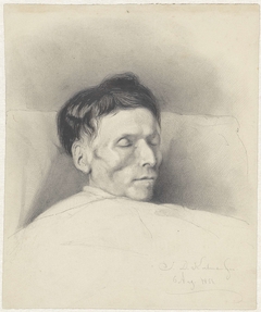 Portret van een man op zijn sterfbed by Johan Daniël Koelman