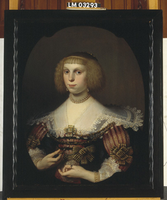 portret van Maria Strick by Gerard van Honthorst