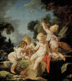 Putti with Birds by François Boucher