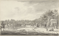 Revue van de cavalerie door prins Willem V op het Malieveld te Den Haag, 1770 by Paulus Constantijn la Fargue