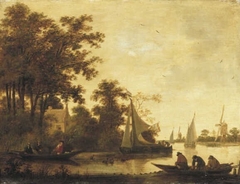 River Landscape by Hendrick de Meijer