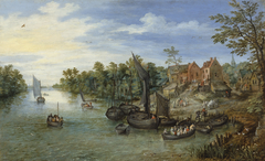 River Landscape by Jan Brueghel the Elder