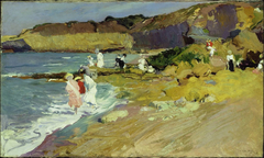 Rocks at the Lighthouse, Biarritz by Joaquin Sorolla y Bastida