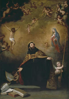 Saint Augustine between Christ and the Virgin by Bartolomé Esteban Murillo